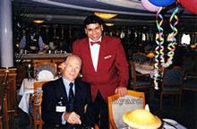 Ian Cutting birthday cake in peninsular Restaurent